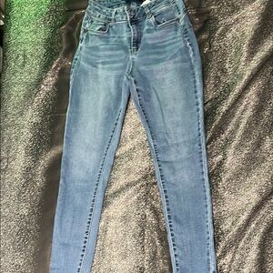 One 5 One Blue High Rise Jeans with Slim Fit